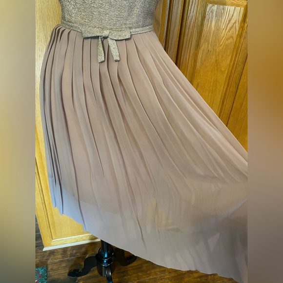 AUTHENTIC VINTAGE HANDMADE MADMEN RETRO PINUP SPARKLE CHIFFON DRESS - Picture 7 of 8